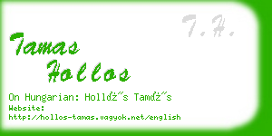 tamas hollos business card